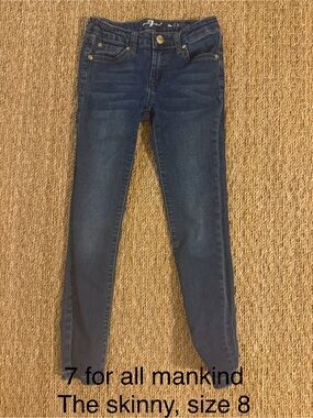 7 For All Mankind - the Skinny Jeans in Dark Blue Wash